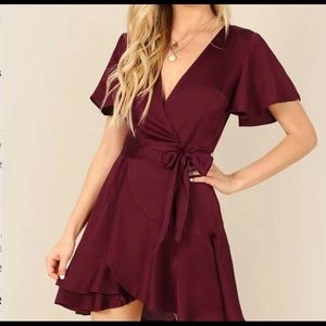 Satin Wrap Dress- PERFECT HOLIDAY DRESS 🎄